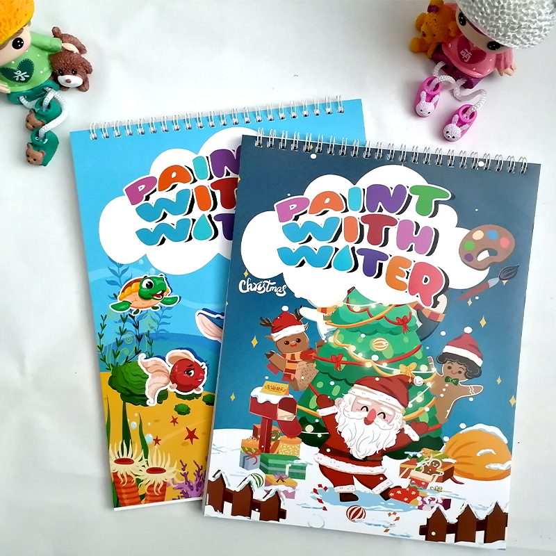 Set di libri da colorare ad acquerello tutto in uno