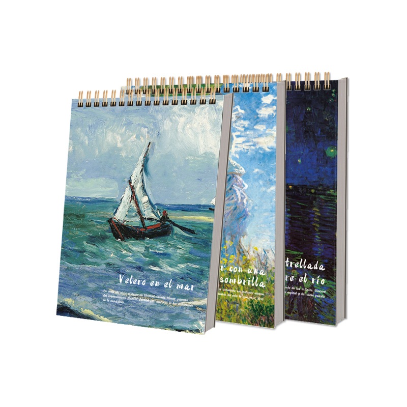 Quaderno di schizzi per la copertina della pittura di Monet