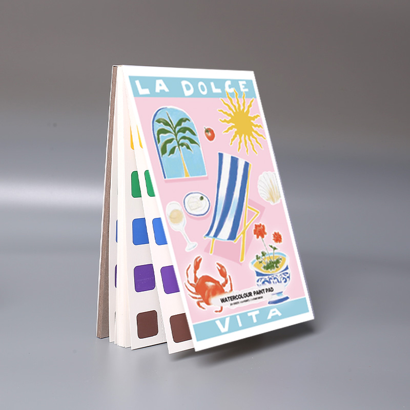 Libro da colorare ad acquerello con base ispessita